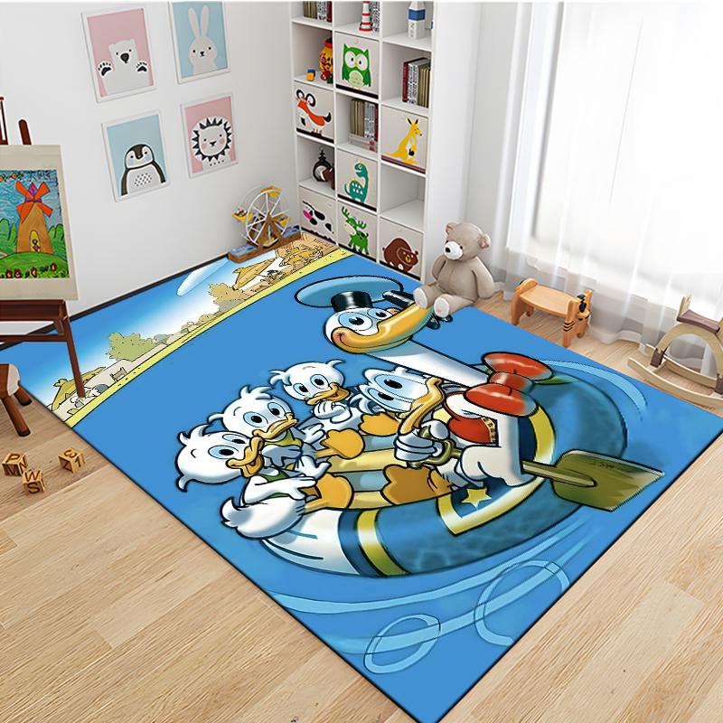 Cute Donald Duck Pattern Printed Carpets Bedroom Play Mats Rug Bedroom Decor Carpet Livingroom Rug Crawl Mat Gift Rug Potdemiel