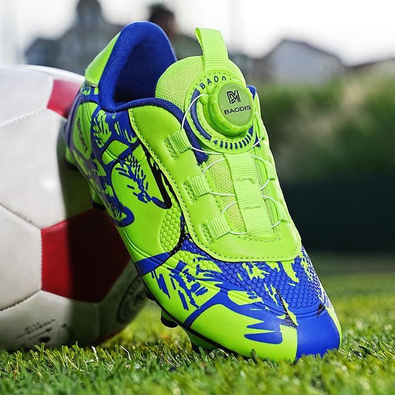 New Football Shoes Children's Rotary Buckle Elementary School Boys Girls Falcon Crush Nails Short Nails AG Long Nails Competition Training