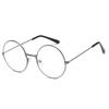 New Stylish Circular Retro Glasses Plain Eyeglasses Women Men Vintage Metal Round Frame Glasses Transparent Lens Quality