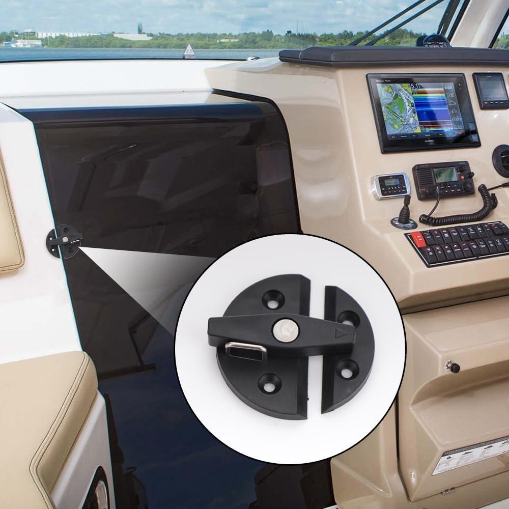 Marine Nylon Boat Door Hatch Round Turn Button Twist Catch Latch Hardware Accessories(4 Pcs)