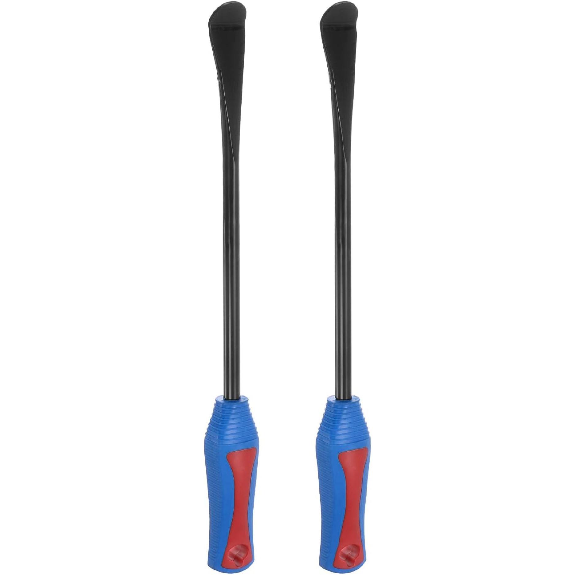 

HARFINGTON 2pcs Tire Spoon Lever 17 Inch CR-V Tire Changing Spoons Removal Tool with Non-Slip Handle for Car Bike Motorcycle 13 Inch