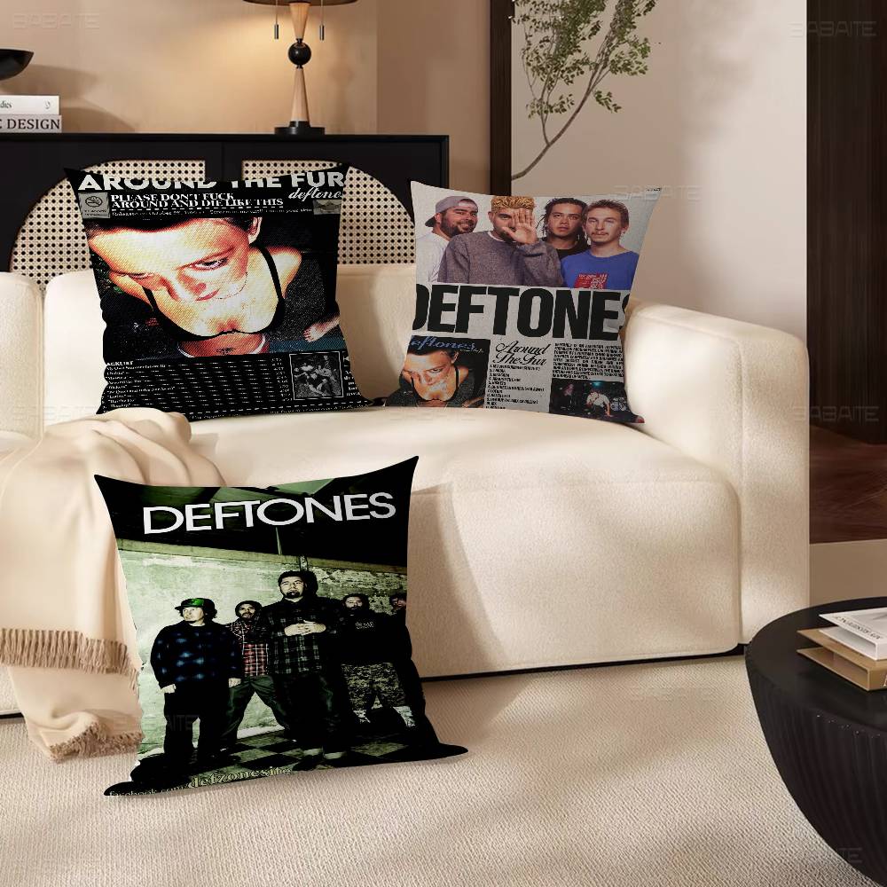 Classic Band D-Deftones Office Cushion Pillowcase Car Cushion Cover45X45CM Lumbar Pillowcase Sofa Pillowcover