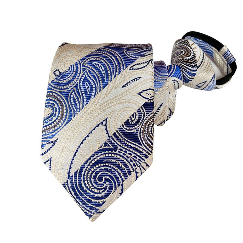 

Rubber Fastener Lazy Ties Silk Material Gravatas Fashion Automatic Zipper Tie Suits Matching Style 5