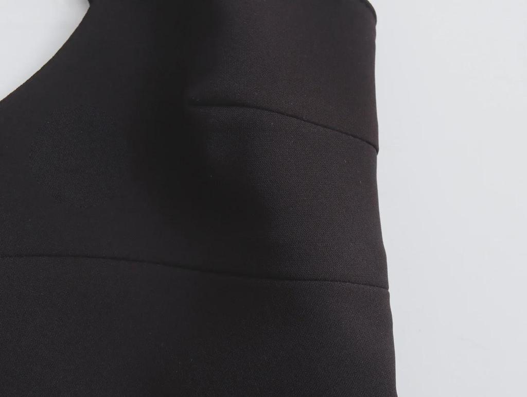 2024 Women's Spring Festival Sleeveless Fitted Mid-Length Dress - BB4-375 (White/Black)