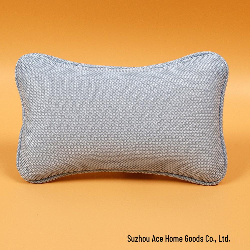 Bone-Shaped 3D Mesh Multi-Color Bath Pillow - Lightweight, Portable, and Multi-functional 30X20 cm