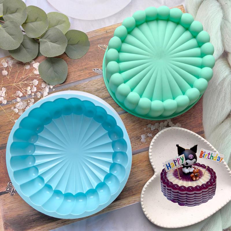 Large Sunflower Cake Silicone Mold Baking Tray Circular Chocolate Jelly Mould Diy Dessert Pudding Making Birthday Gift Bakeware