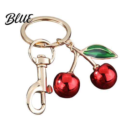 Fruit Key Ring Charm Alloy Cherry Keychain for Backpacks Shape Car Purses Chain Holder Decorative Handbag Pendant Women & Girls Backpack
