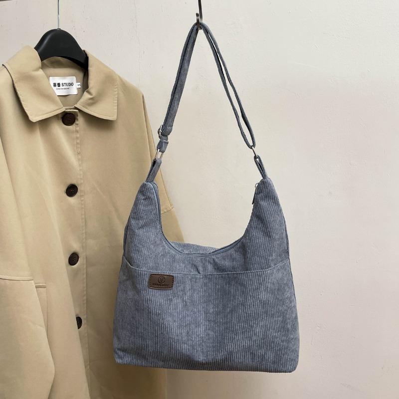 Women's Velvet Crossbody Bags Monochromatic Large Capacity Casual Shoulder Bags High Quality