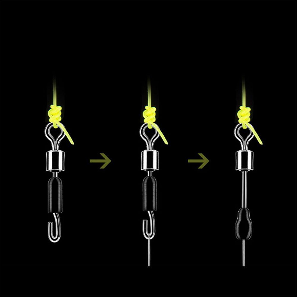 Flexible Metal Solid Rings Swivel Ball Bearing Fast Link Fishing Tools Connector Fishing Hooks