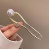 New Pearl Hairpins Korean U-shaped Metal Shell Hair Clip Pins Women Girls Hair Sticks Bun Maker Hair Styling Accessories Gifts
