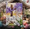 Easter Ag He Is Risen Christian Cross Lamb Garden Ag, House Ag IIX WZZ