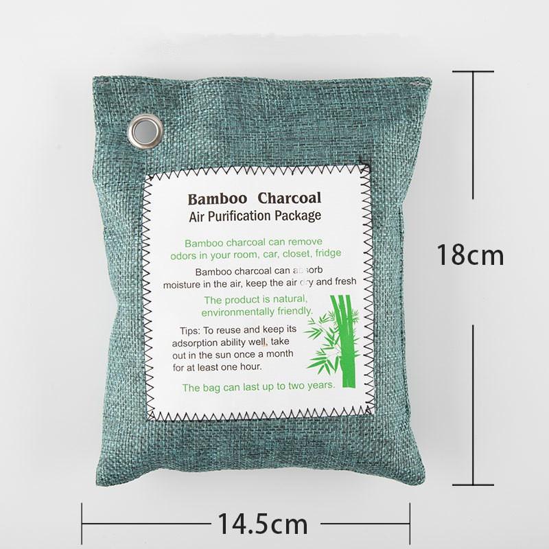

Activated Charcoal Bags 200G Car Air Dehumidifier Bamboo Activated Charcoal Air Freshener For Home Car Pets Bathroom Basement темно-зелений колір