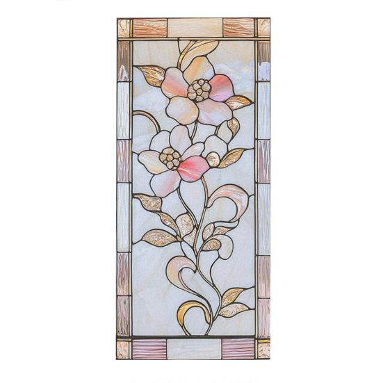 Rainbow Window Film Decorative Static Window Clings Sun Blocking Colorful Decals Removable Privacy Cover for Home Office Bathroom