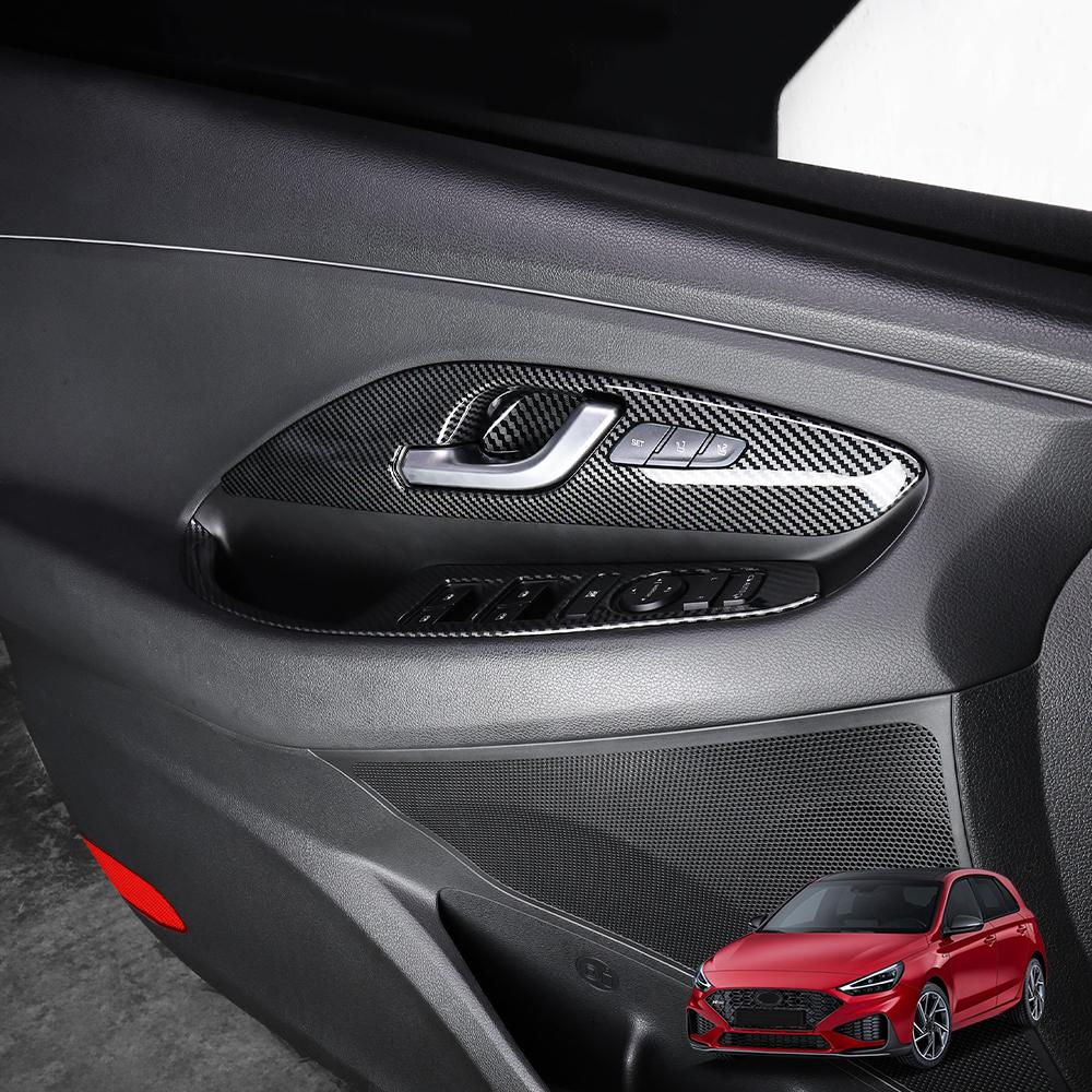 4PCS For Hyundai I30/ I30N 2017-2025 Left-hand Drive Interior Accessories Auto Interior Mouldings Inner Door Handle Cover Trim