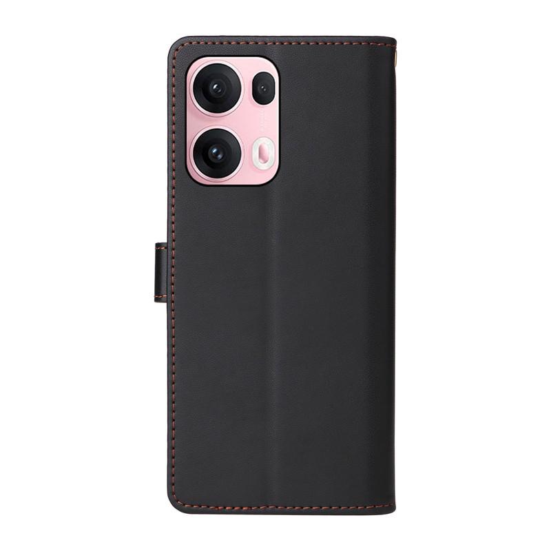 Clamshell Leather Wallet Case For OPPO Reno 14 13 13F 12F Reno14 Reno12 F Reno13 FS 4G 5G Flip Cover Cases Outside 6 Card Slot