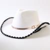 Popular European and American classic retro western cowboy hats, men's and women's fashion high-end peach heart top hats