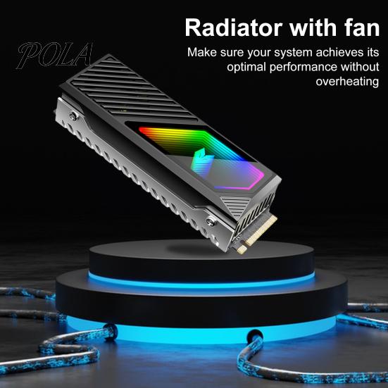 SSD Cooler Heat Sink with Fan Easy to Use Universal Compatibility M.2 Drive 5V 3 Pin ARGB Hard Disk Radiator Optimal Performance