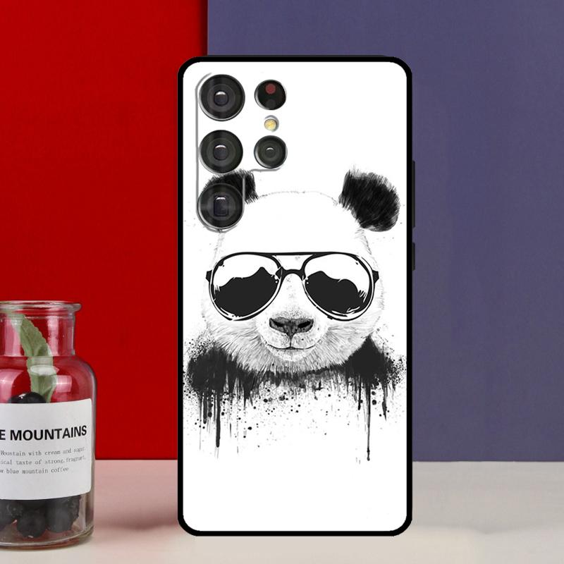 Cartoon Cute Panda Bear Case For Samsung Galaxy S22 S23 S21 Ultra S20 FE Note 20 Ultra S8 S9 S10 Note 10 Plus Cover