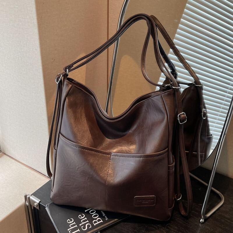 Vintage Shoulder Bag Women's Tote Bag Large Capacity Underarm Bag