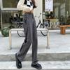 Autumn Spring Jeans Women Denim Pant  Vintage Straight Trousers Fashion Female Solid Lace Up Loose Casual Wide Leg Pants