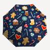 1pc Christmas Cookies Automatic Open/Close Umbrella with One Touch Button,, Windproof Design   Lightweight Portable Umbrella for Women & Men6112