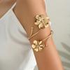 Adjustable Open Arm Bangle Floral Armband Exquisite Flower Bracelet  Arm Accessories