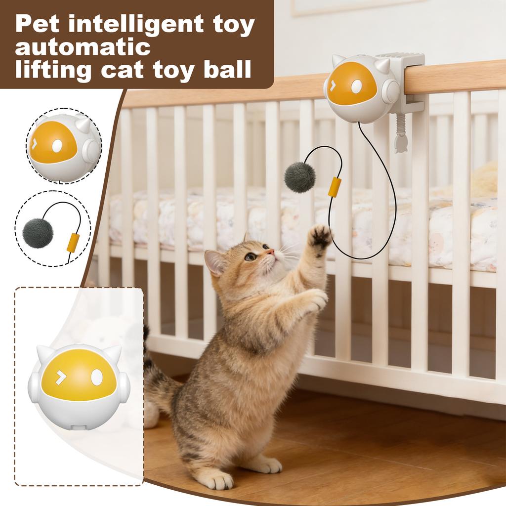 Brinquedo Interativo Automático Elevatório para Gatos – Brinquedo para Pets de Brincadeira Autônoma com Opções de Montagem Versáteis e Bateria de Longa Duração