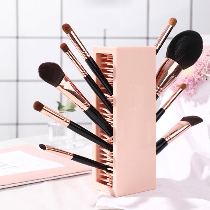 Makeup Brushes Storage Box Lipsticks Holder Organizer Multifunction for Home Countertop Cosmetic Eyeliners Container