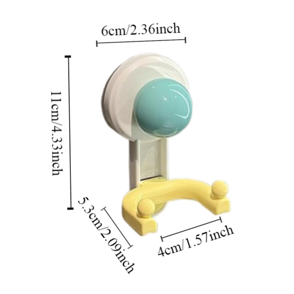 2Pcs Dopamine Vacuum Double Hooks Removable Wall Hanger Creative Shower Hooks Behind the Door