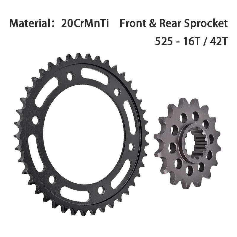 525 16T Front 40T 42T 45T Rear Sprocket For HONDA NT1100 DCT CBR1000 CBR600 CBR1000RR CBR1000RA CBR 600 1000 F RR RA Fireblade