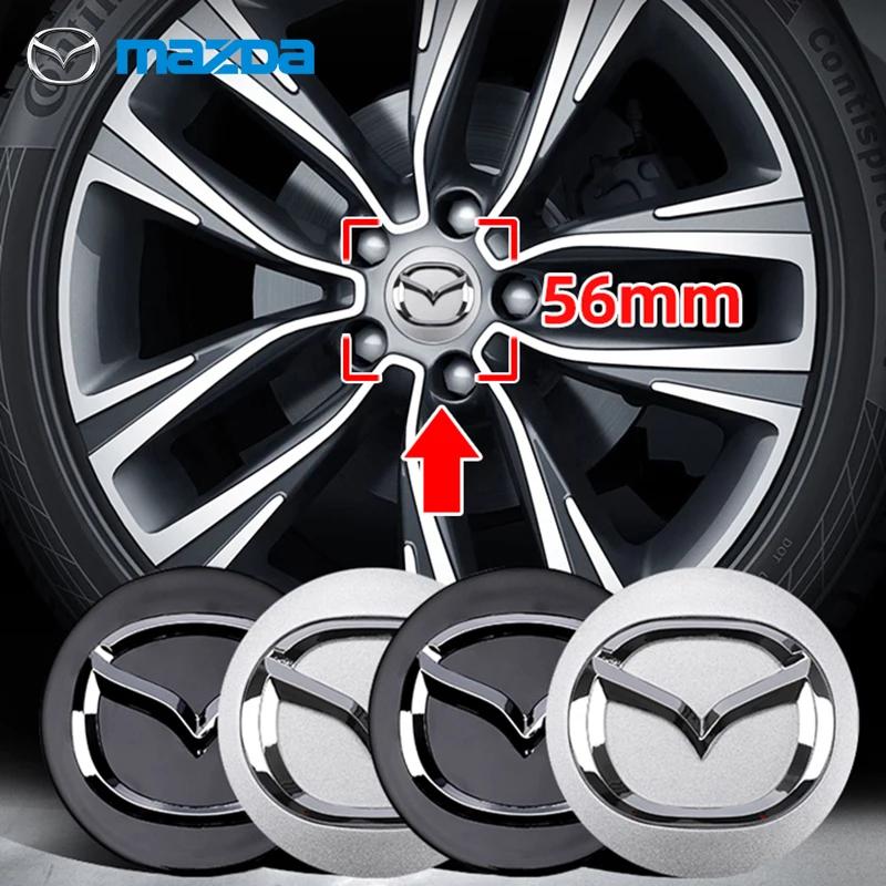 4PCS 56mm Car Hub Centre Cap Car Hub Cap Badge Cover For Mazda 6 3 CX5 2 CX7 Demio Atenza Axela MX30 CX30 CX3 CX9