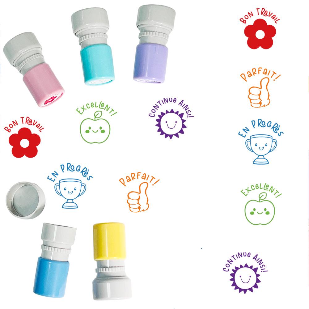 5 Morandi-Farb-Lehrer-Kommentarstempel: Aufmunterungs- und Belohnungsstempel für Kinder