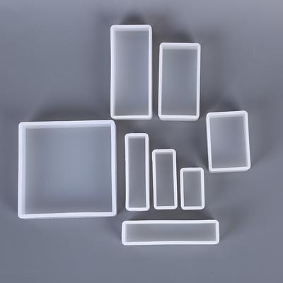 Moule en silicone pour bricolage, fabrication de bijoux, carrés, rectangles, résine époxy, décoration