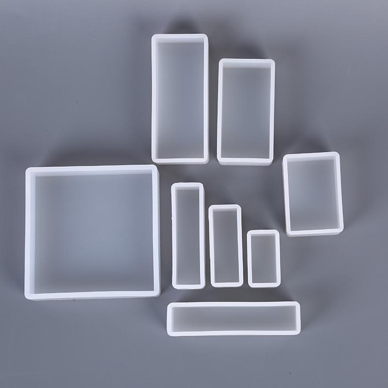 Silicone Mold Diy Making Square Rectangle Exopy Resin Crafts Jewelry Decoration