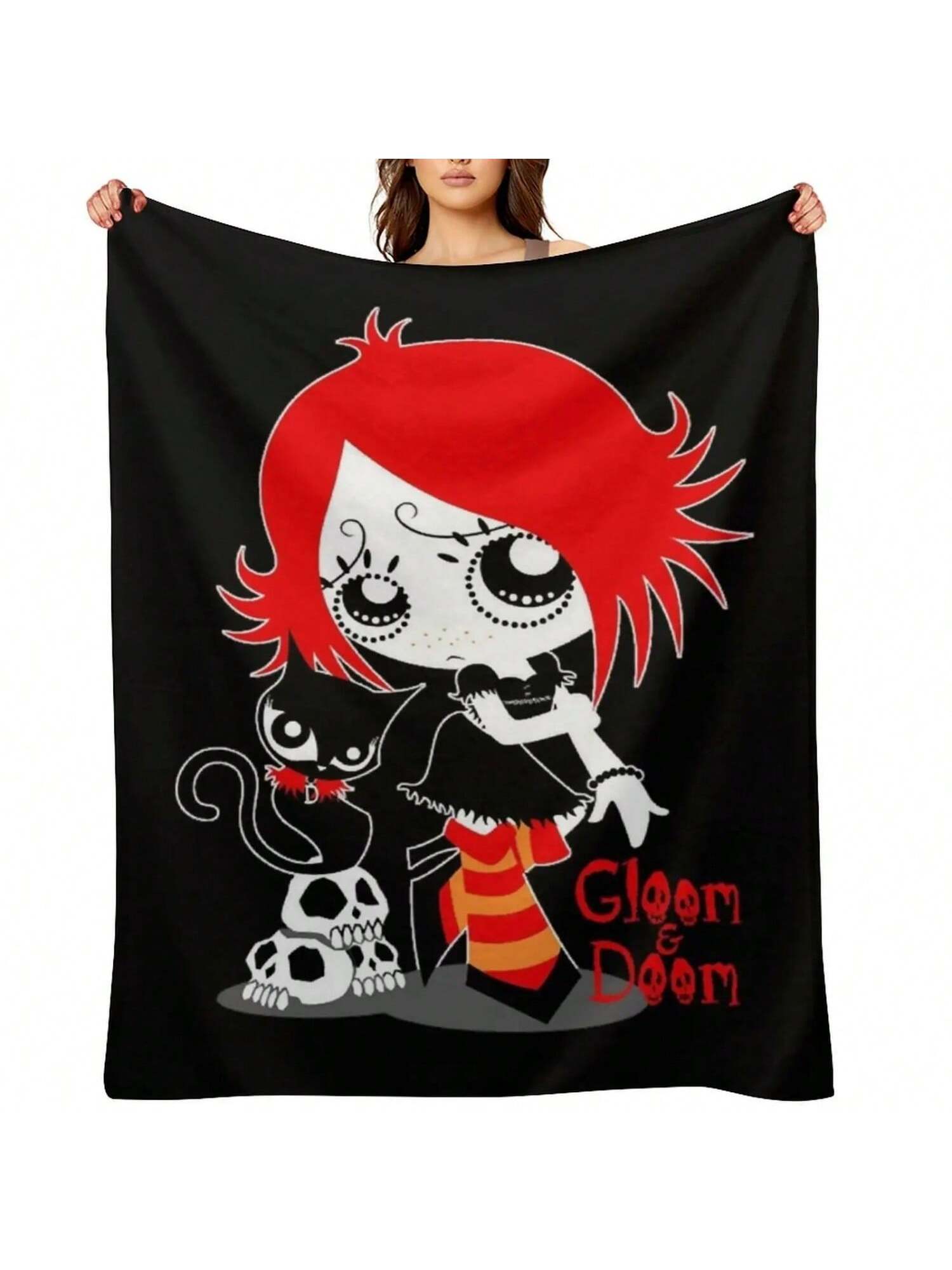 Ruby Gloom And Doom Kitty Throw Blanket Bed Covers Extra Large Throw Blankets For  Picnic Blankets 75X95CM