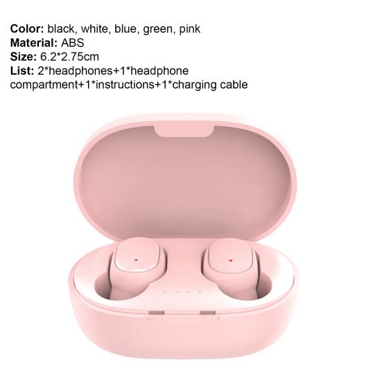E6S True Wireless Stereo Earphone Ergonomic Design HIFI Sound Quality Stable Connection Wireless Bluetooth-compatible Ear Bub for Sport