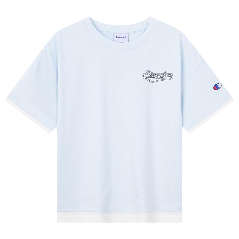 Champion Kids  Anti-Bacterial Deodorizing Faux Two-Piece Short Sleeve T-Shirt L