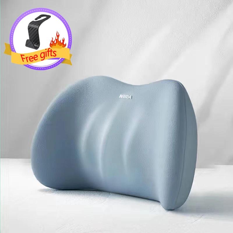 Car Neck Lumbar Support Cushions Rest Headrest Car Memory Breathable Travel Guard Car Lumbar Pillow Interior Accessories