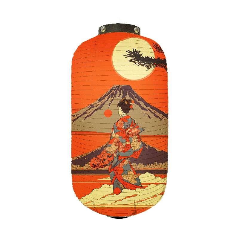 Japońska Lampion Wedding Decoration Ukiyo-E Drukowany Sashimi Cuisine Restauracja Wystrój Lampa Festiwalowe Artykuły Imprezowe Tkaninowy Lampion