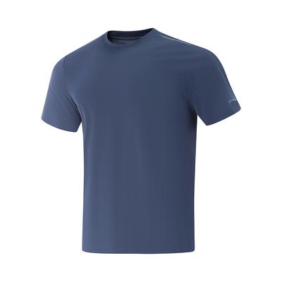Fitness Series Casual Sports Versatile Comfortable Breathable Short Sleeve T-Shirt Men Tops Dark-Indigo ATSV509-12