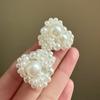 Super fairy atmosphere smart exquisite flower accessories beautiful earrings ins wind gentle fairy air playful smart versatile