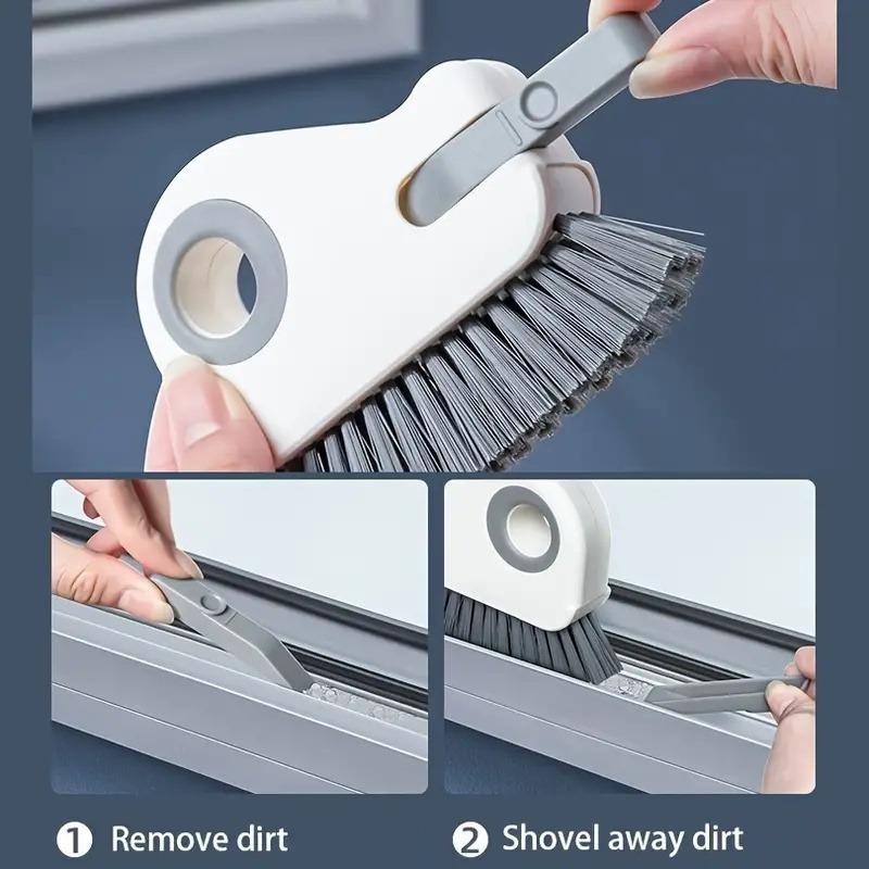 2-In-1 Window Crevice Cleaning Tool, Household Cleaning Tool Wipe, Window Groove Blind Spot Brush