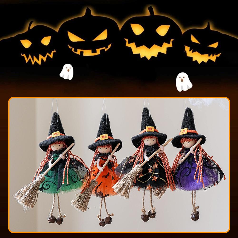 1/4PCS Halloween Decoration Home Decor Pumpkin Ghost Witch Hanging Pendant Halloween Creative Party Christmas Tree Decoration