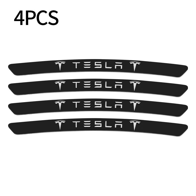 

4Pcs 3D Logo Car Wheel Hub Rim Badge Emblem Decal Sticker For Tesla Model 3 Model S Model Y X Roadster Auto Decorate Accessories For Tesla