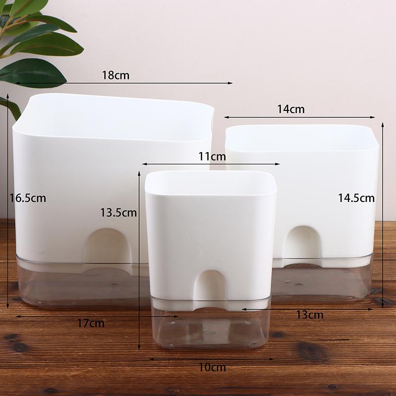 New Self Watering Plant Pot Magnetic Plastic Self-absorbent Cotton Rope Flowerpot For Double-deck Lazy Plant Pot Garden Supplies