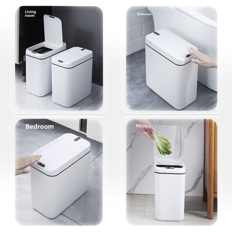 Cubo de basura inteligente automático para cocina baño sensor de movimiento gran capacidad
