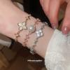 K Real Gold Electroplated Zircon Flower Bracelet Light Luxury Elegant Fashion Temperament Bracelet Niche High-end Jewelry Women