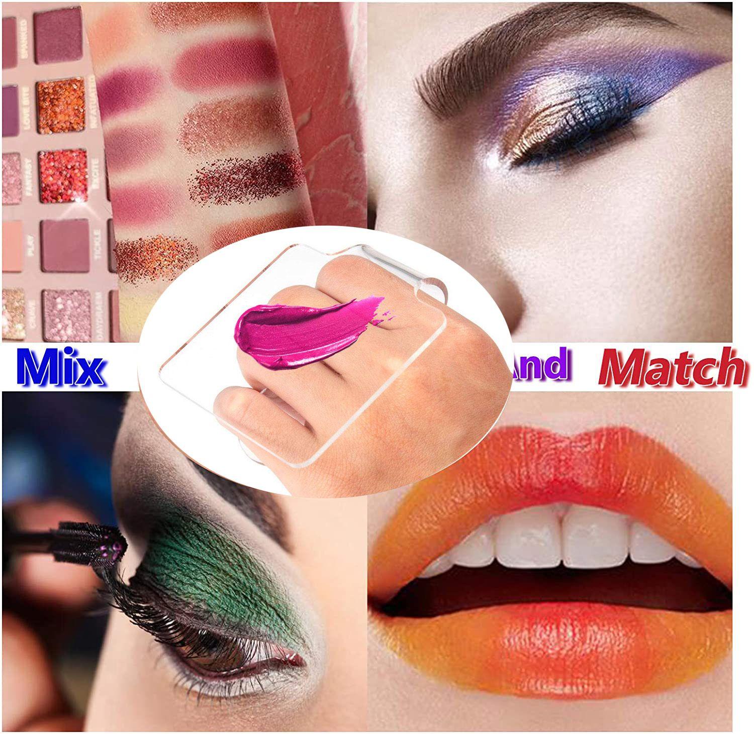 

Nail Art Manicure Eyeshadow Professional Makeup Palette Hand-held Mixing Tray Acrylic