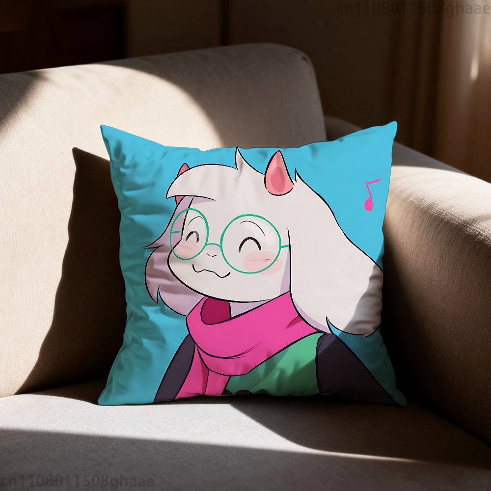 Deltarune Ralsei Game Pillow Case Antidustmite Pillowcase Invisible zipper silky short plush Sofa cushion cover