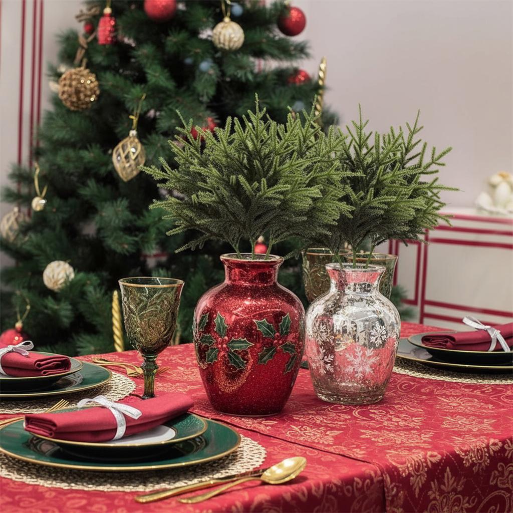 Lighted Norfolk Pine Branches with Warm Light Pre-Lit Pine Stems Artificial Greenery Artificial Pine Branches Suitable for Vases